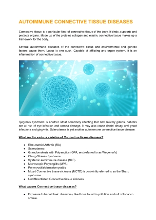 autoimmune connective tissue diseases