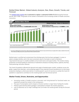 Bottled Water Market