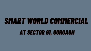 Smart World Commercial Sector 61 At Gurgaon - PDF