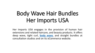 Body Wave Hair Bundles - Her Imports USA