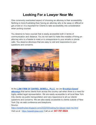 Looking For a Lawyer Near Me