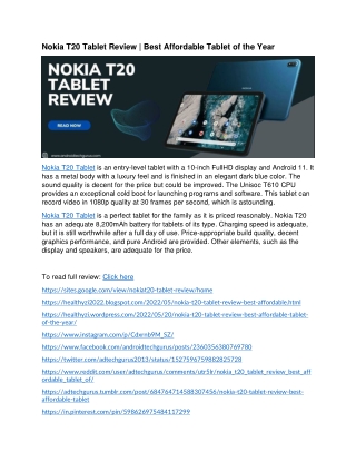 Nokia T20 Tablet Review | Best Affordable Tablet of the Year