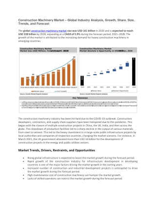 Construction Machinery Market