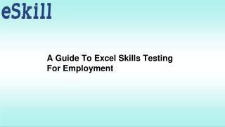 A Guide To Excel Skills Testing For Employment