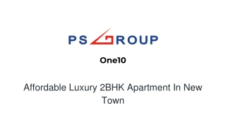 One10 - Affordable Luxury 2BHK Apartment In New Town