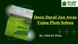 Deen Dayal Jan Awas Yojna Plots Sohna