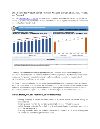 Chile Cosmetics Product Market