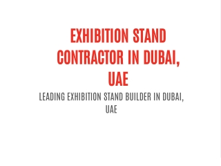 EXHIBITION STAND CONTRACTOR IN DUBAI, UAE