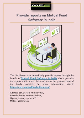 Provide reports on Mutual Fund Software in India