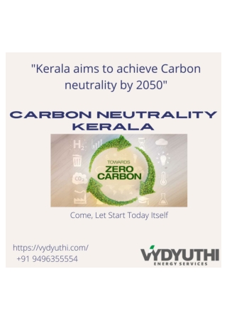 Carbon Neutrality Kerala | Vydyuthi