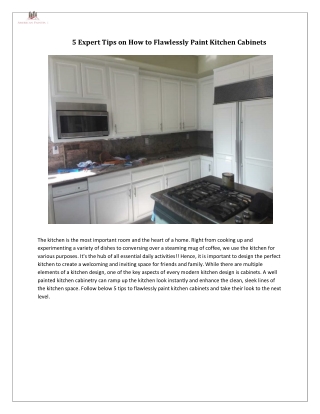 5 expert tips on how to flawlessly paint kitchen cabinets