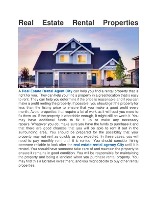 Real Estate Rental Properties