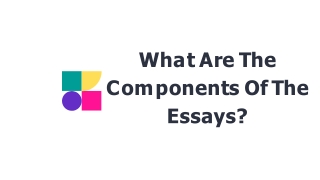What Are The Components Of The Essays?