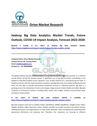 Hadoop Big Data Analytics Market Share, Trends and Overview 2022-2028