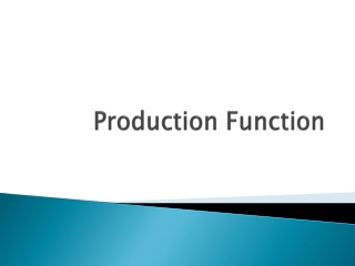 production function- ppt