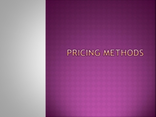 PRICING  - NOTES