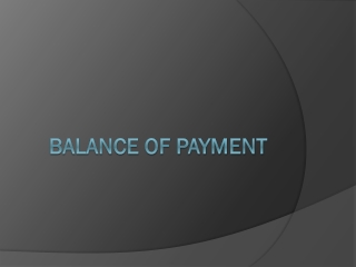 Balance Of Payment