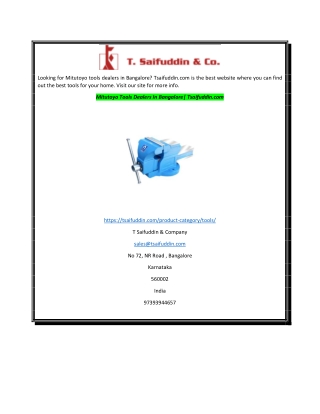 Hand Tools Distributors India