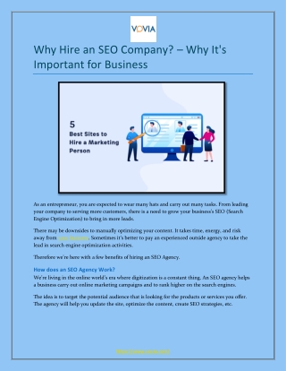 Why Hire an SEO Company