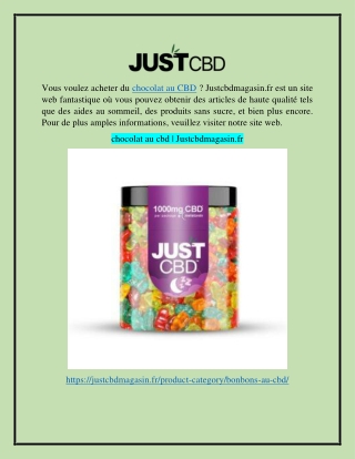 chocolat au cbd Justcbdmagasin.fr