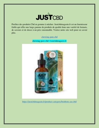 chewing gum cbd Justcbdmagasin.fr