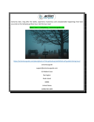Ghost Tours in Gettysburg  Actiontourguide.com