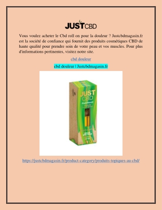 cbd douleur Justcbdmagasin.fr
