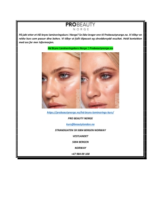 Hd Bryns Lamineringskurs Norge  Probeautynorge.no