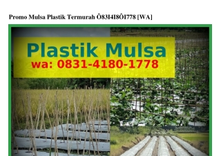 Promo Mulsa Plastik Termurah Ô83I–ㄐI8Ô–I778{WhatsApp}