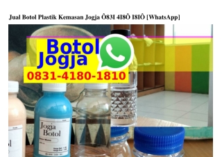Jual Botol Plastik Kemasan Jogja Ô831–Կ18Ô–181Ô{WA}