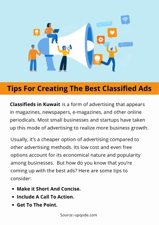 Tips For Creating The Best Classified Ads