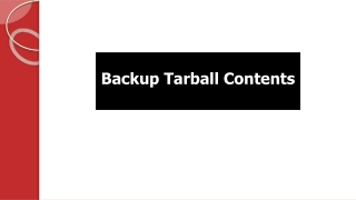 Backup Tarball Contents