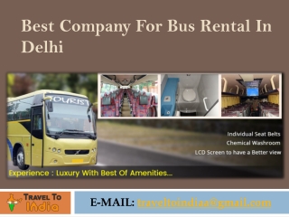 Best Company for Bus Rental in Delhi