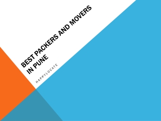 Packers and Movers in Pune