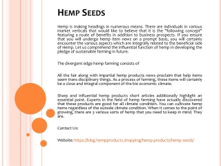 Hemp Seeds