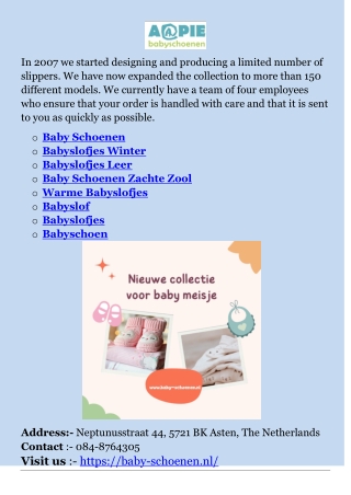 Warme Babyslofjes