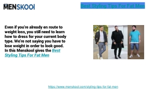 Best Styling Tips For Fat Men