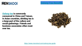 Oolong Tea Benefits