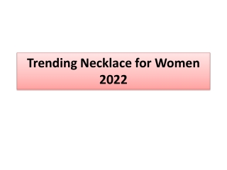 Trending Necklace for Women 2022