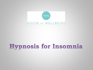 Hypnosis for Insomnia