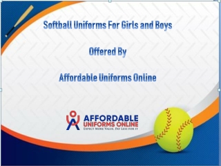 Softball Uniforms For Girls and Boys