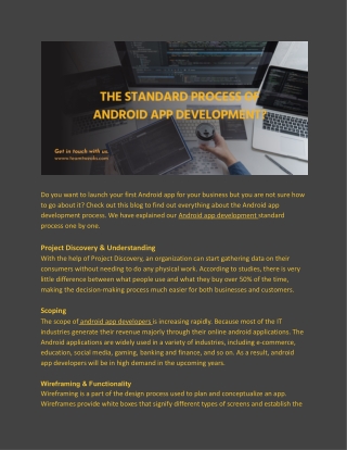 The standard process of android app development_