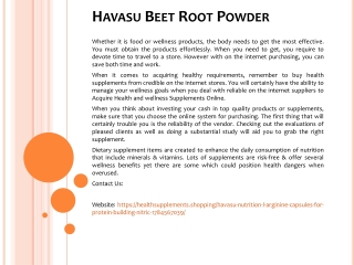 Havasu Beet Root Powder