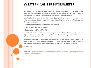 Western Caliber Hygrometer