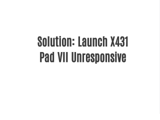 Solution: Launch X431 Pad VII Unresponsive
