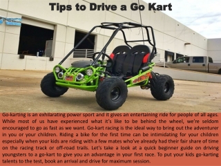 Tips to Drive a Go Kart