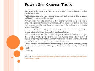 Power Grip Carving Tools