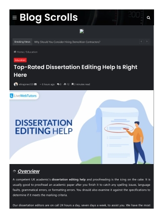 Best Dissertation Writing Services in the U.K.