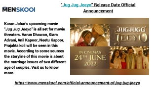 “Jug Jug Jeeyo” Release Date Official Announcement