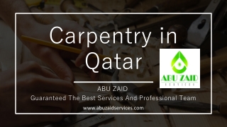 Carpentry in Qatar​